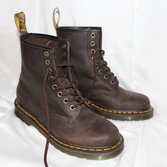 Dr. Martens Crazy Horse Unisex Lace up Leather Boots - Picture 5 of 11